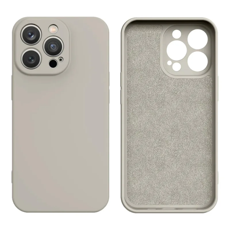 Silikónový obal iPhone 14 Plus silikónový kryt béžový