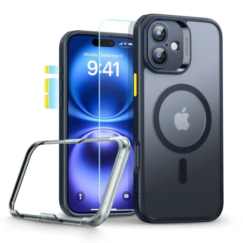 Puzdro ESR Classic Pro Set Halolock MagSafe pre iPhone 16 - čierne