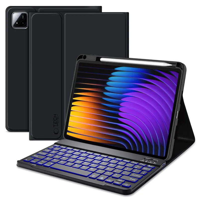 Puzdro Tech-Protect SC Pen + klávesnica pre Xiaomi Pad 7 / 7 Pro - čierne