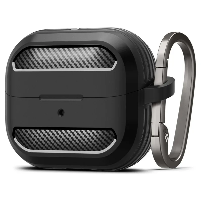 Puzdro Spigen Rugged Armor na Samsung Galaxy Buds 3/3 Pro – čierne