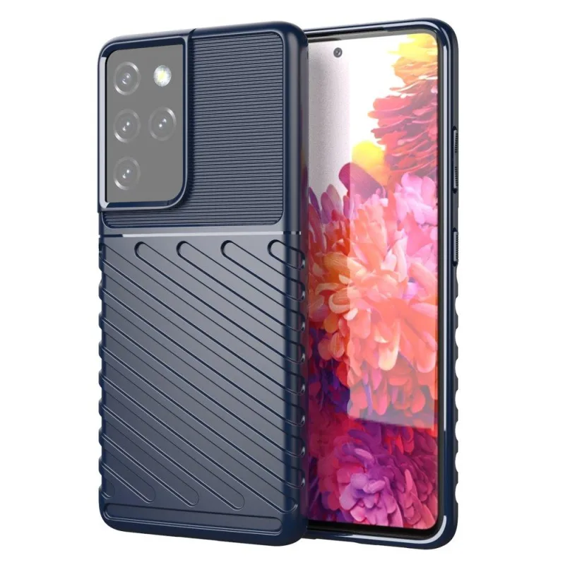 Thunder Case pre Samsung Galaxy S23 Ultra silikónové pancierové puzdro modré