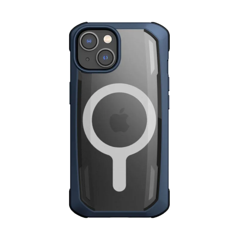 Raptic X-Doria Secure Case iPhone 14 s pancierovým modrým krytom MagSafe