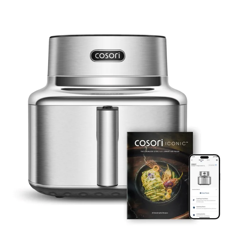 Cosori Iconic Single chytrá horkovzdušná fritéza 6, 2 L nerez CAF-SE601S…