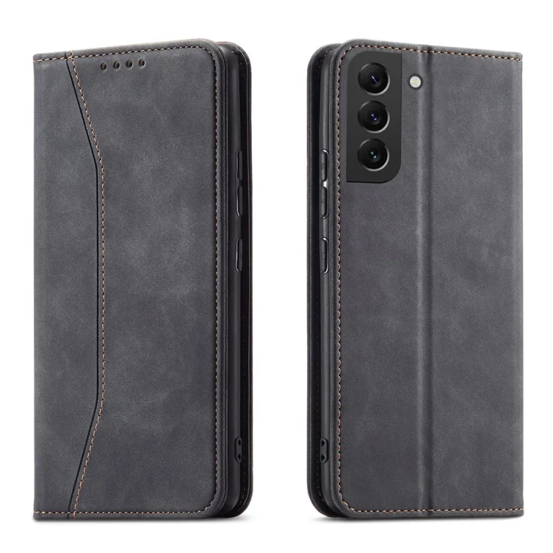 Magnet Fancy Case Case pre Samsung Galaxy S22 + (S22 Plus) Puzdro na peňaženku držiak karty čierny