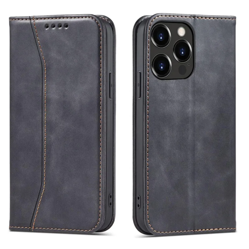 Magnet Fancy Case Case pre iPhone 13 Pro Max Pouch Wallet Card Holder Black