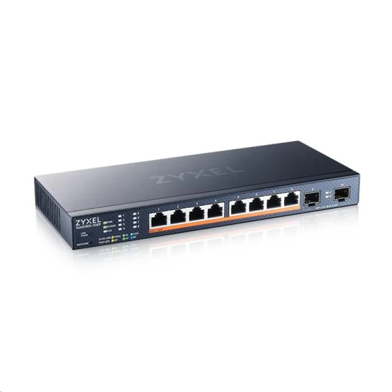 Zyxel XMG1915-10EP, 8-port 2.5GbE, 2 SFP+, 8 x PoE++ 130W Smart Switch,…