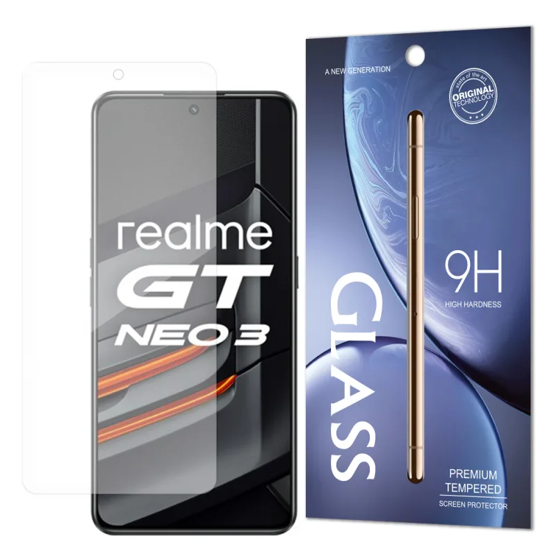 Tvrdené sklo 9H Tvrdené sklo Realme GT Neo 3 (balenie - obálka)
