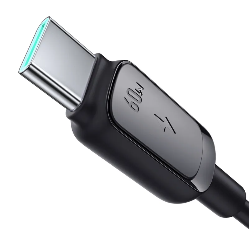 Viacfarebný kábel Joyroom A14 USB-C / USB-C 60 W 1,2 m – čierny