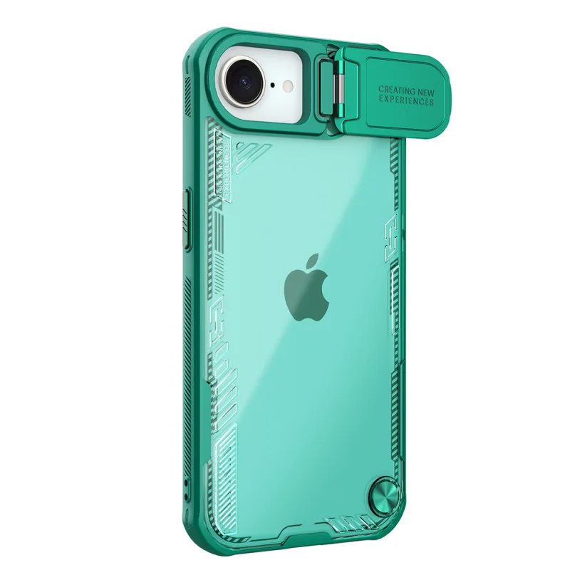 Puzdro Nillkin Iceblade Prop Case s krytom objektívu a stojanom pre iPhone 16e – zelené
