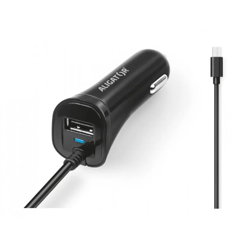 Aligátor nab. do auta 2xUSB výstupom 2, 4A, čierna CHA0027