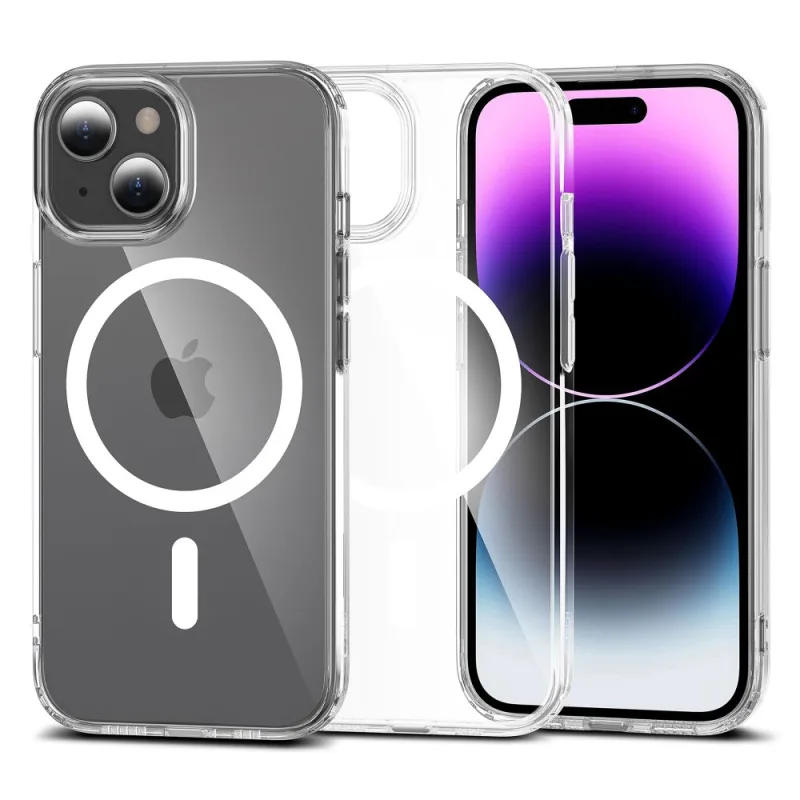 Puzdro Tech-Protect FlexAir Hybrid MagSafe na iPhone 15 – priehľadné