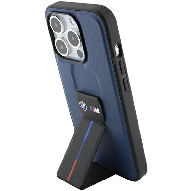 BMW M Grip Stand Bicolor puzdro pre iPhone 15 Pro - námornícka modrá