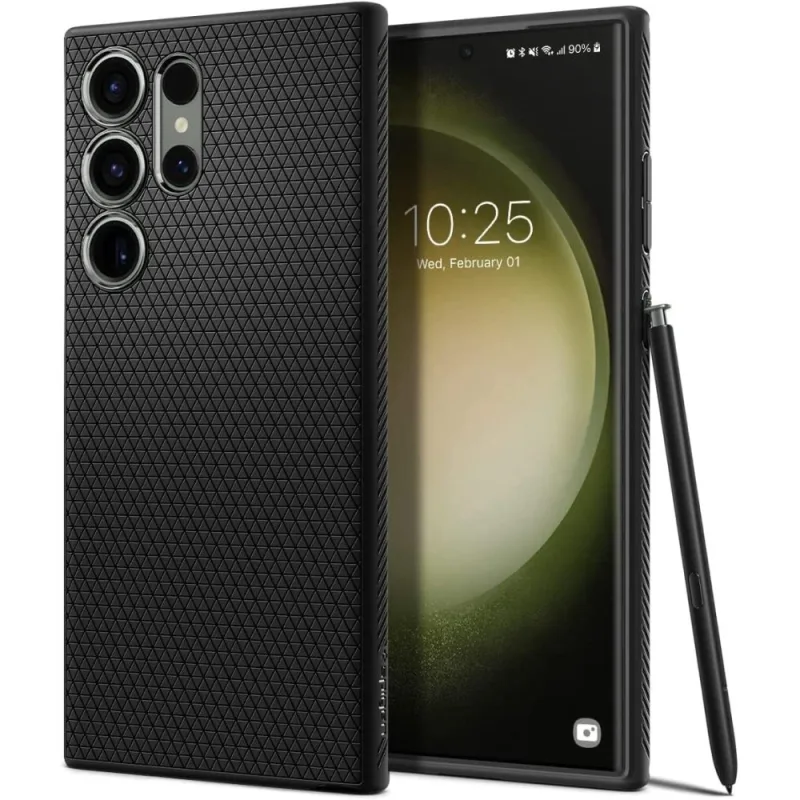 Púzdro Spigen Liquid Air pre Samsung Galaxy S23 Ultra – matné čierne
