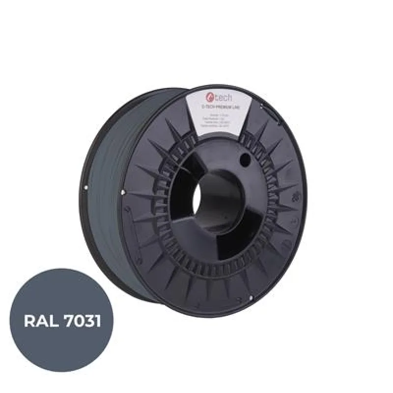 Tlačová struna (filament) C-TECH PREMIUM LINE, PLA, šedomodrá, RAL7031, 1…