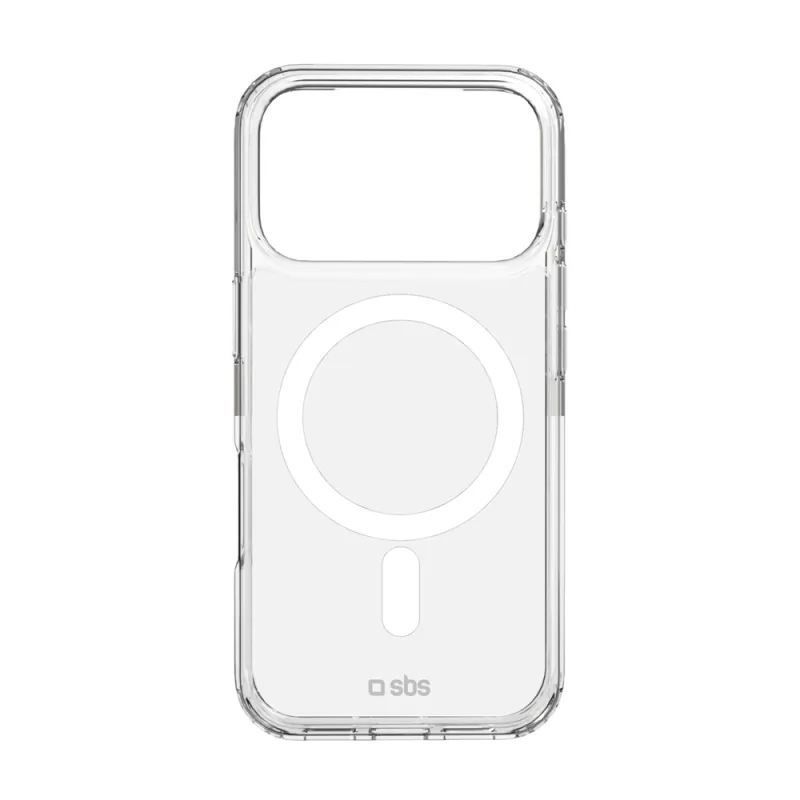 Puzdro SBS Extreme Mag s technológiou D3O pre iPhone 17 Pro – priehľadné
