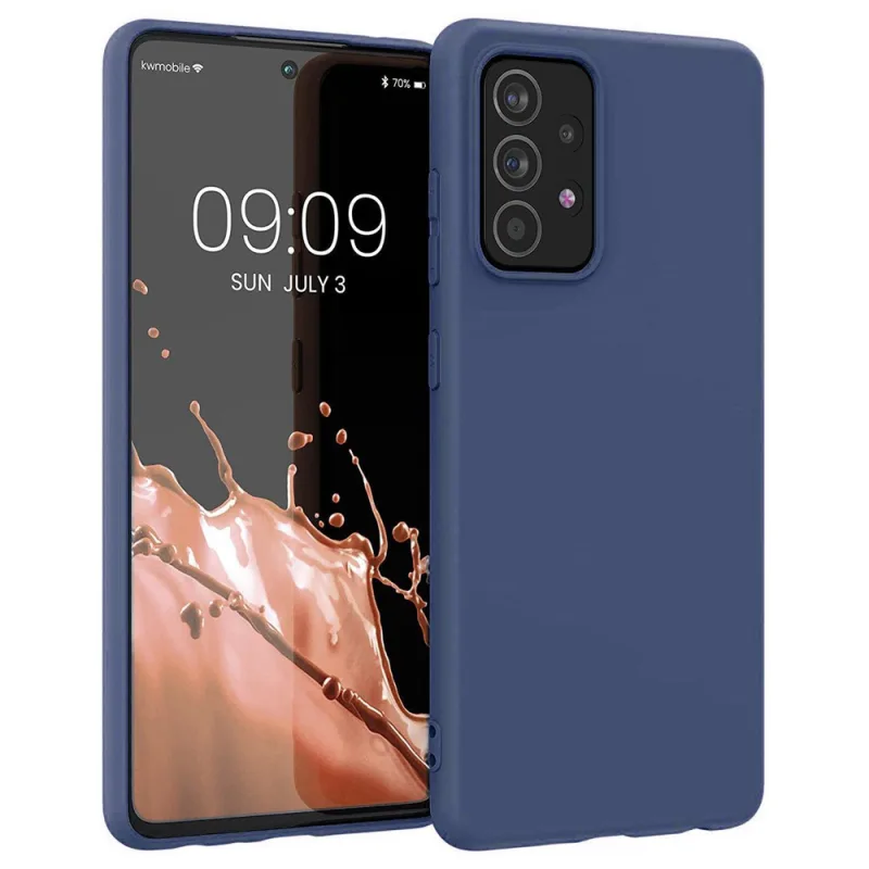 Silikónové puzdro Mäkký pružný gumený kryt pre Samsung Galaxy A22 4G modrý