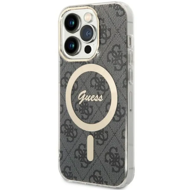 Guess 4G MagSafe puzdro pre iPhone 14 Pro - čierne