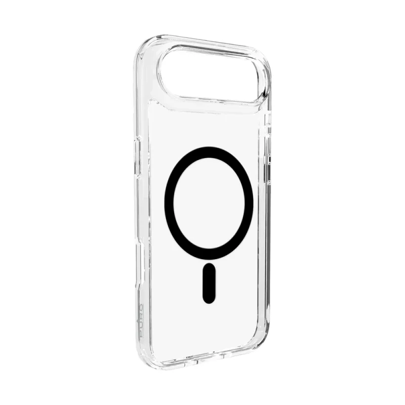 Puzdro Puro Lite Mag TPU+PC kompatibilné s MagSafe pre iPhone 17 Air – priehľadné s čiernym krúžkom