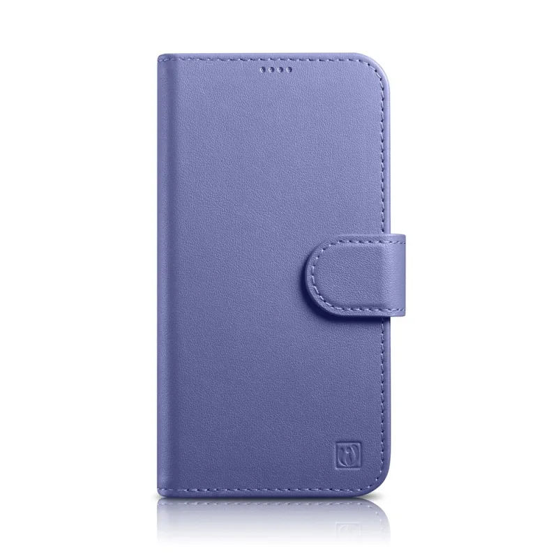 Kožené flipové puzdro iCarer Wallet Case 2v1 iPhone 14 Plus Anti-RFID Svetlo fialové (WMI14220727-LP)