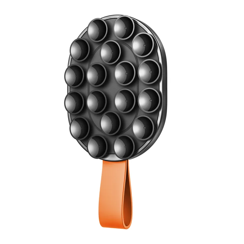 Joyroom JR-ZS393-S magnetický držiak s prísavkami pre 4,7-7" telefón - čierno-oranžový