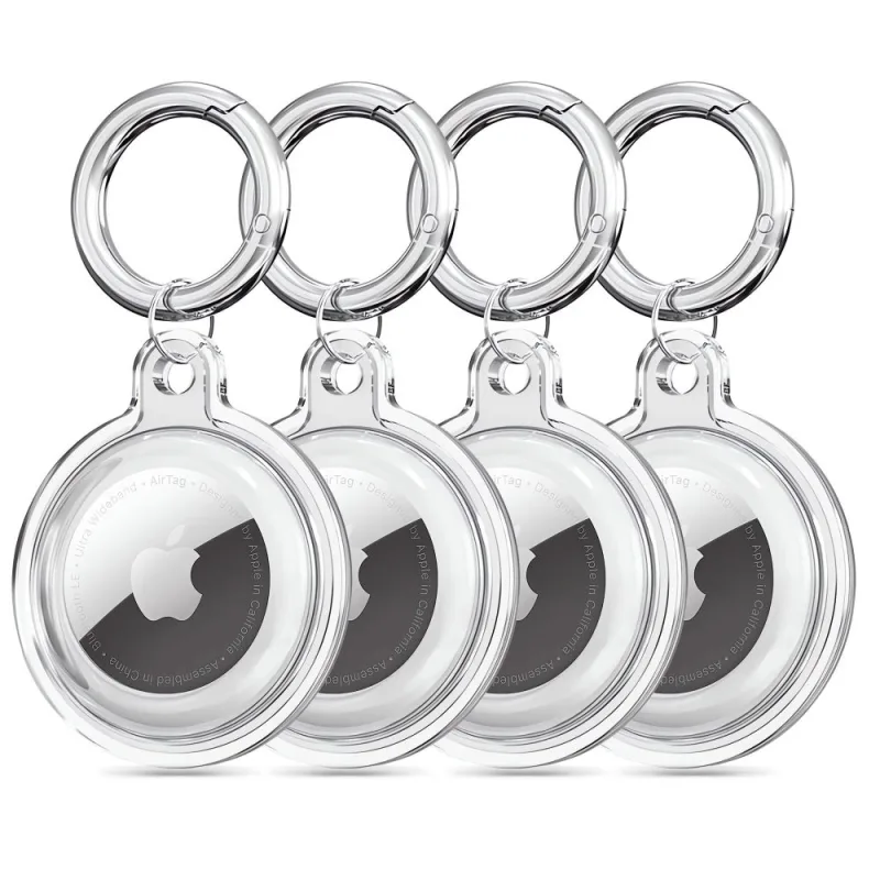 Puzdro Tech-Protect Icon 4-balenie pre Apple AirTag – priehľadné