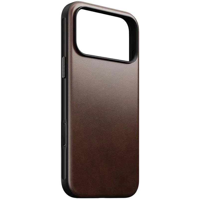 Nomad kryt Modern Leather Case Magsafe Horween pre iPhone 17 Pro Max - Rustic Brown
