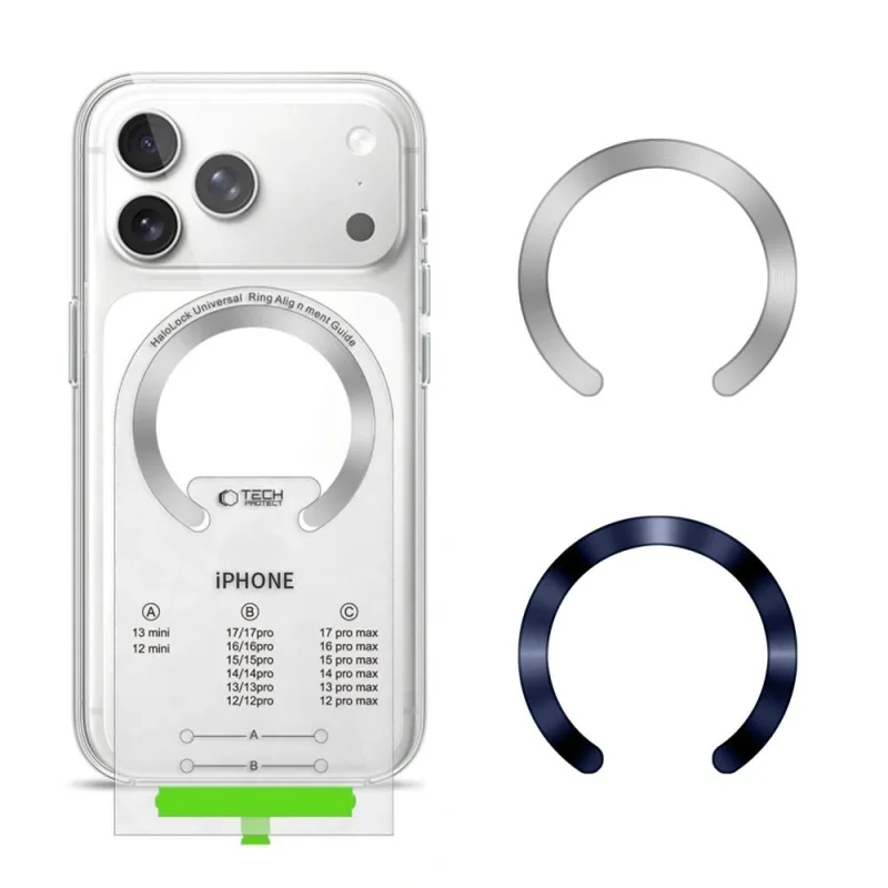 Magnetický prsteň Tech-Protect MMP-210 MagSafe v dvoch baleniach – strieborná/námornícka modrá