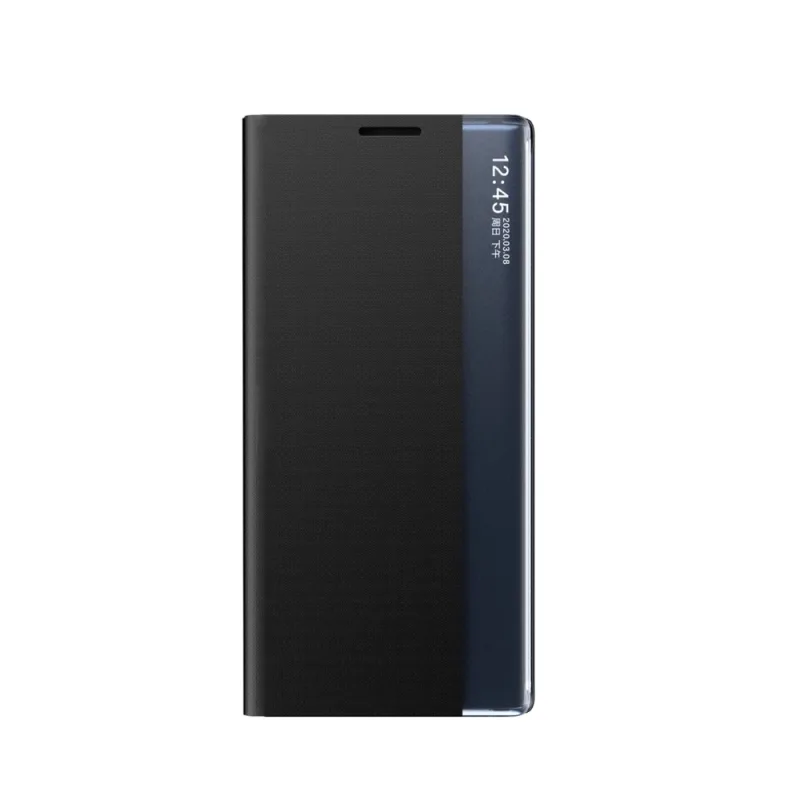 Nový kryt puzdra na spanie s flipom a stojanom pre Samsung Galaxy S25 Edge – čierny