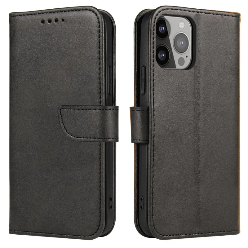 Magnet Case kryt pre TCL 30E flip cover stojan na peňaženku čierny