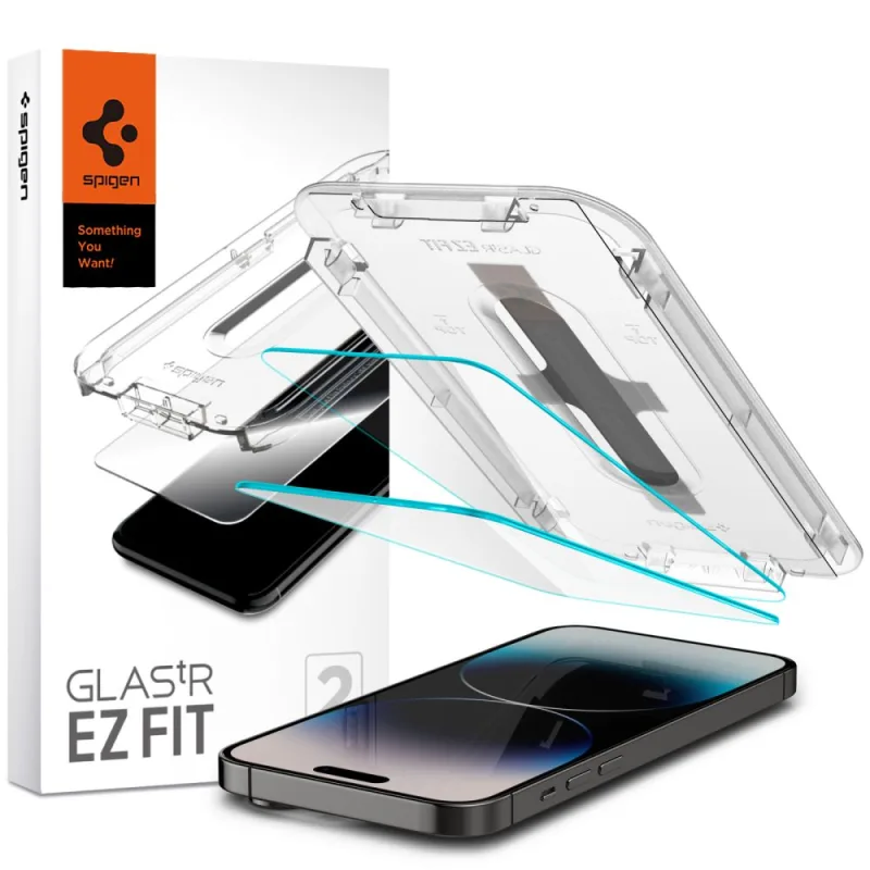 Tvrdené sklo Spigen Glas.tR EZ Fit pre iPhone 14 Pro - 2 ks.