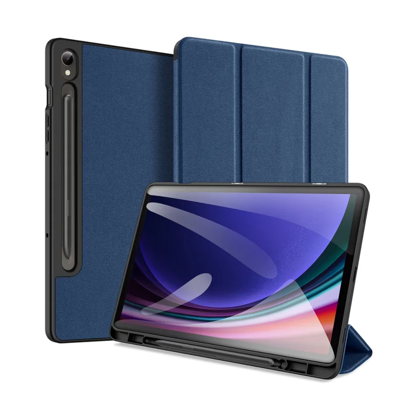 Puzdro Dux Ducis Domo Samsung Galaxy Tab S9 FE so stojanom - modré