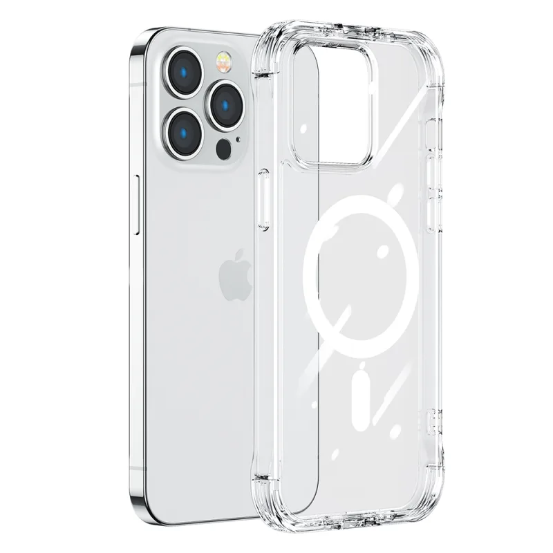 Magnetické puzdro Joyroom Magnetic Defender pre iPhone 14 Plus Pancierové puzdro s háčikmi Stojan priehľadný (kompatibilný s MagSafe)