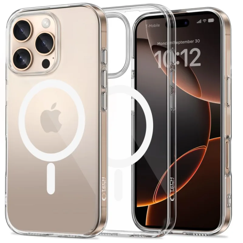 Puzdro Tech-Protect FlexAir MagSafe pre iPhone 16 Pro – priehľadné