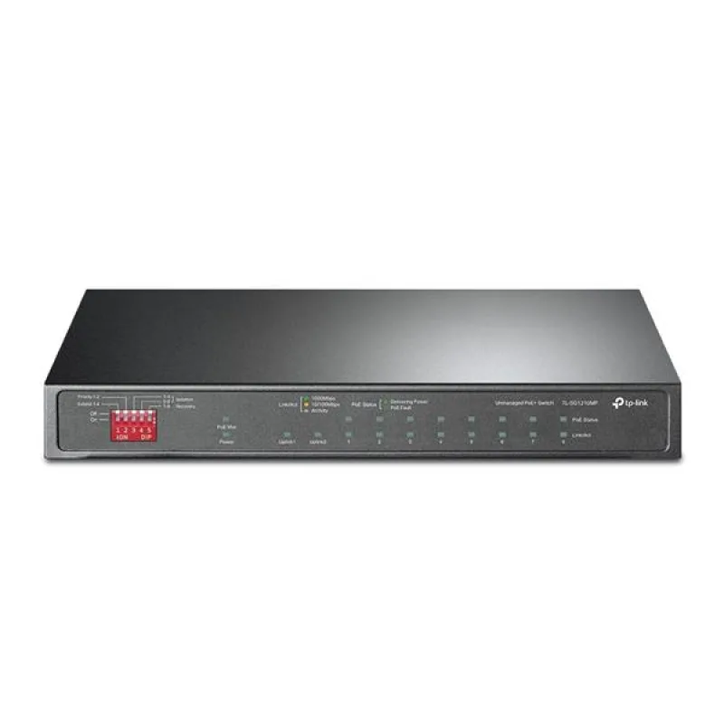 10-Port Gigabit Desktop Switch with 8-Port PoE+ PORT: 8× Gigabit PoE+…
