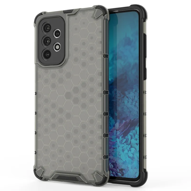 Voštinové puzdro pancierový kryt s gélovým rámom pre Samsung Galaxy A73 čierny