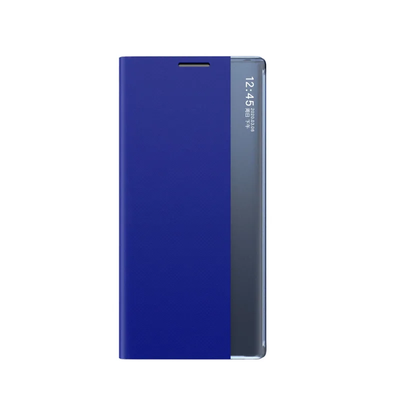 Nové puzdro Sleep View Case s chlopňou a stojanom pre Samsung Galaxy A55 - modré