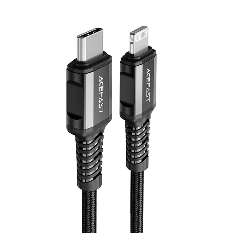 Acefast C1-01 Lightning - USB-C MFi PD kábel 30W 3A 480Mb/s 1,2m - čierny