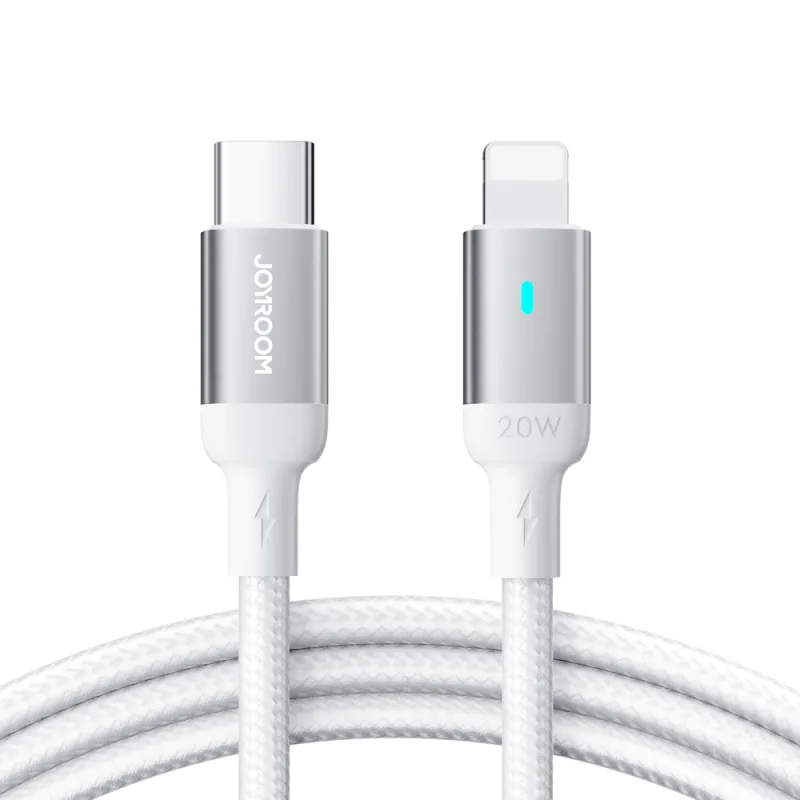 Joyroom Extraordinary Series A10 Lightning / USB-C PD 20W kábel 1,2 m - biely