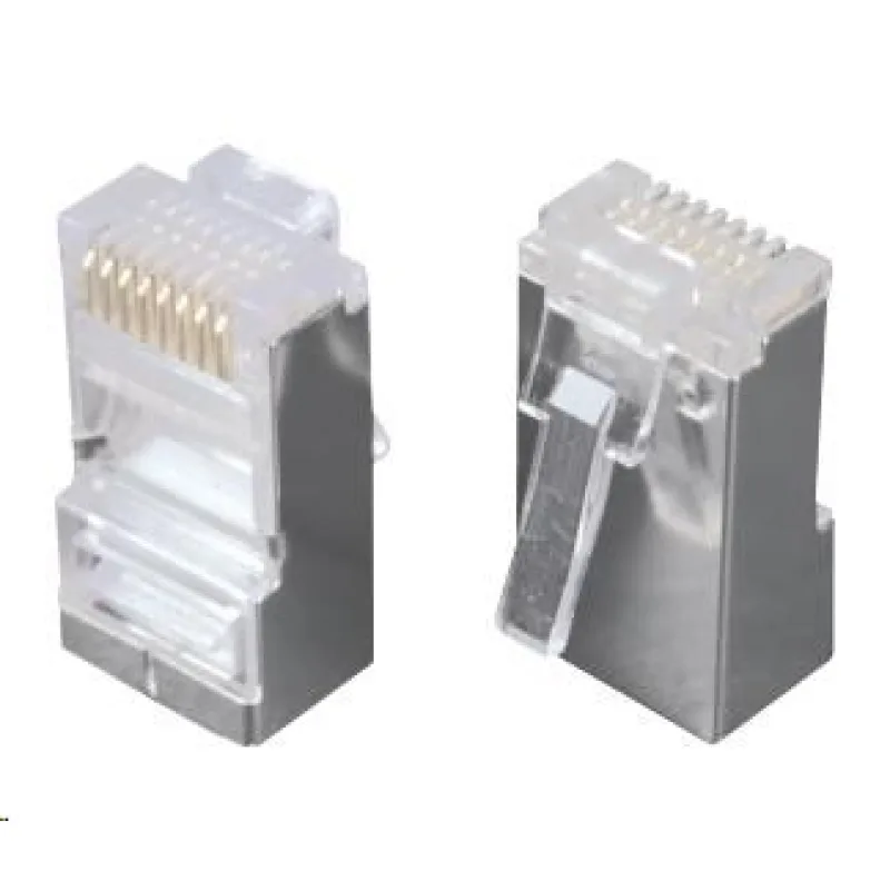 Solarix RJ45 CAT5E STP 8p8c tienený konektor, nie stohovaný / 100 ks…