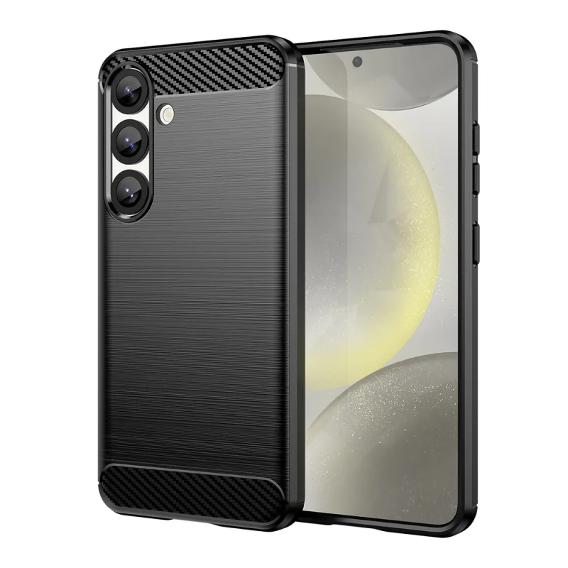 Uhlíkové puzdro flexibilné silikónové pre Xiaomi 15 Pro - čierne