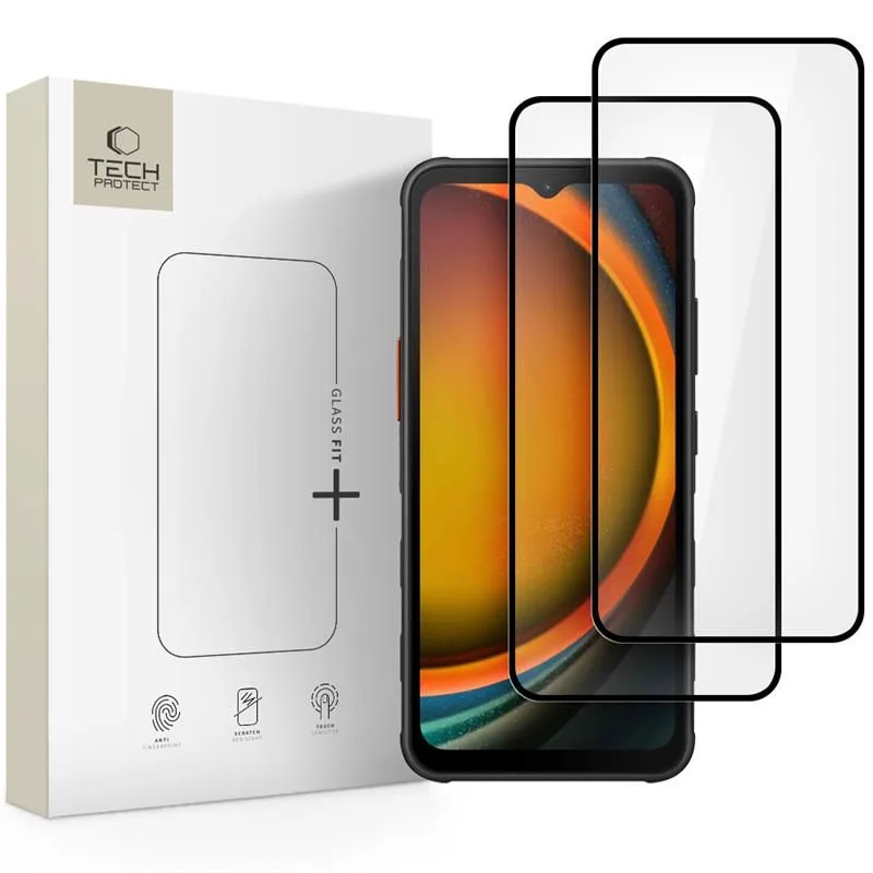 2-balenie puzdra Tech-Protect Glass Fit+ pre Samsung Galaxy Xcover 7 / 7 Pro – čierne