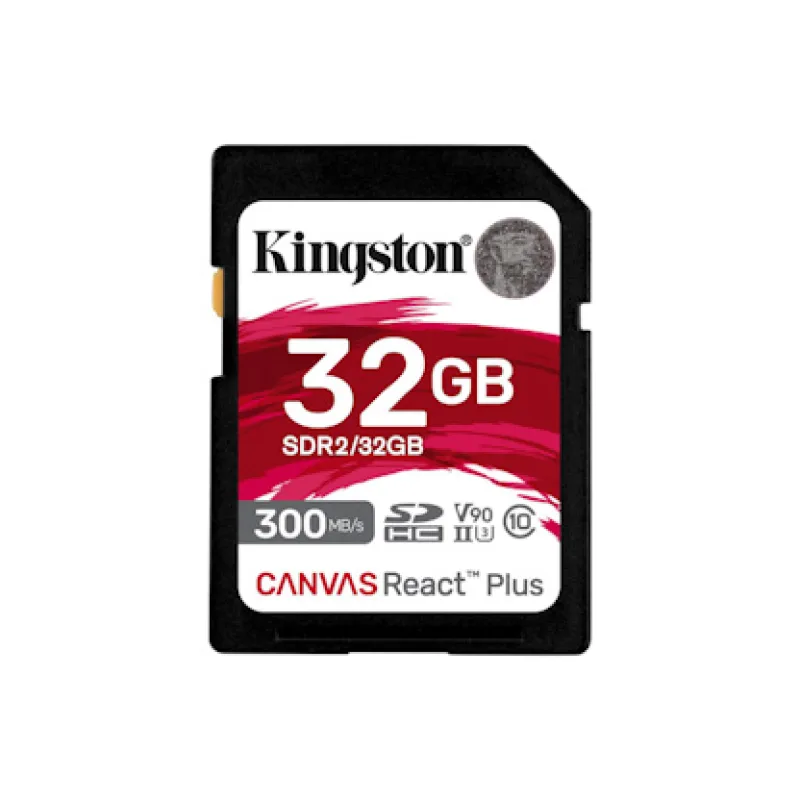 Kingston Canvas React Plus/ SDHC/ 32GB/ UHS-II U3/ Class 10 SDR2/32GB