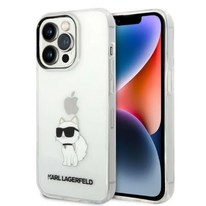 Karl Lagerfeld KLHCP14XHNCHTCT iPhone 14 Pro Max 6,7" priehľadné pevné puzdro Ikonik Choupette