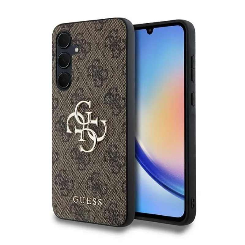 Puzdro Guess 4G Big Metal Logo pre Samsung Galaxy A35 - hnedé