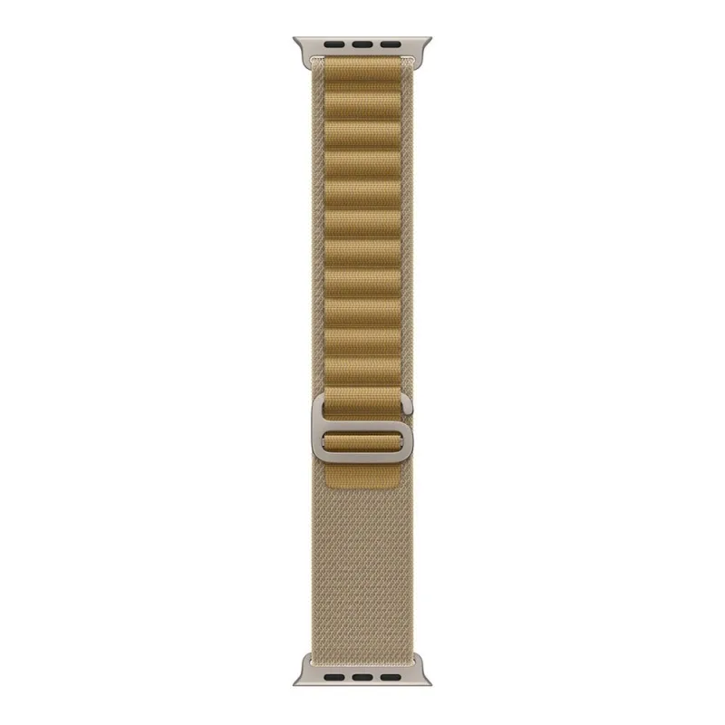 Apple Watch 49mm Tan Alpine Loop - Small - Natural Titanium Finish