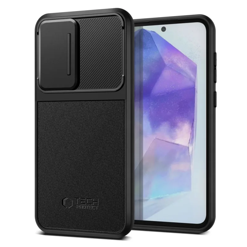 Puzdro Tech-Protect Velar Cam+ pre Samsung Galaxy A55 5G – čierne