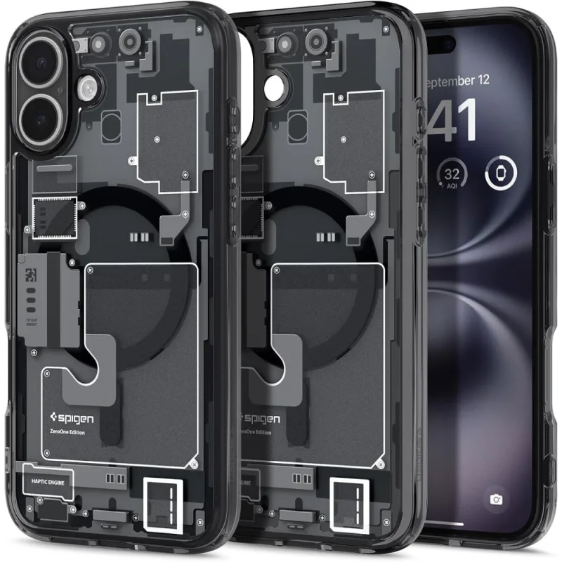 Spigen Ultra Hybrid MagSafe Zero One pre iPhone 16 – tmavosivá
