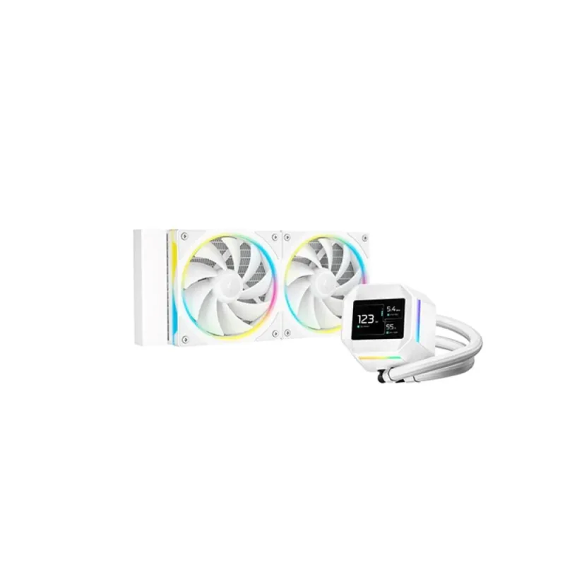 DEEPCOOL Vodní chladič LM240 WH, ARGB, 2x 120mm, AM5, LGA1851, bílá…