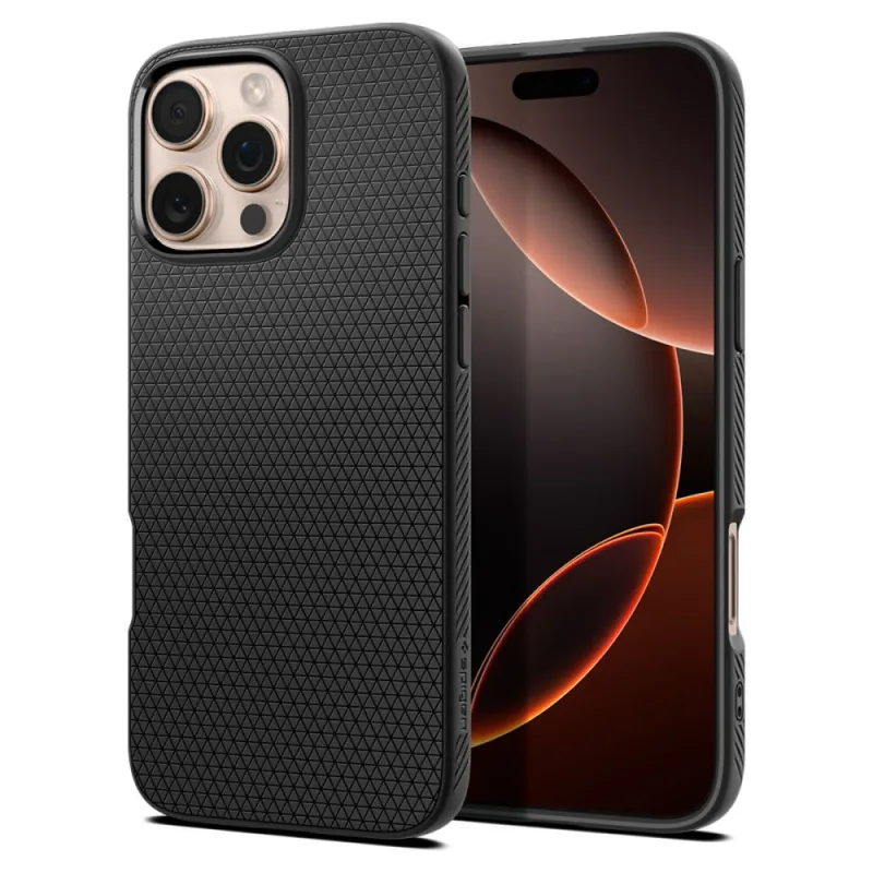 Puzdro Spigen Liquid Air na iPhone 16 Pro – čierne