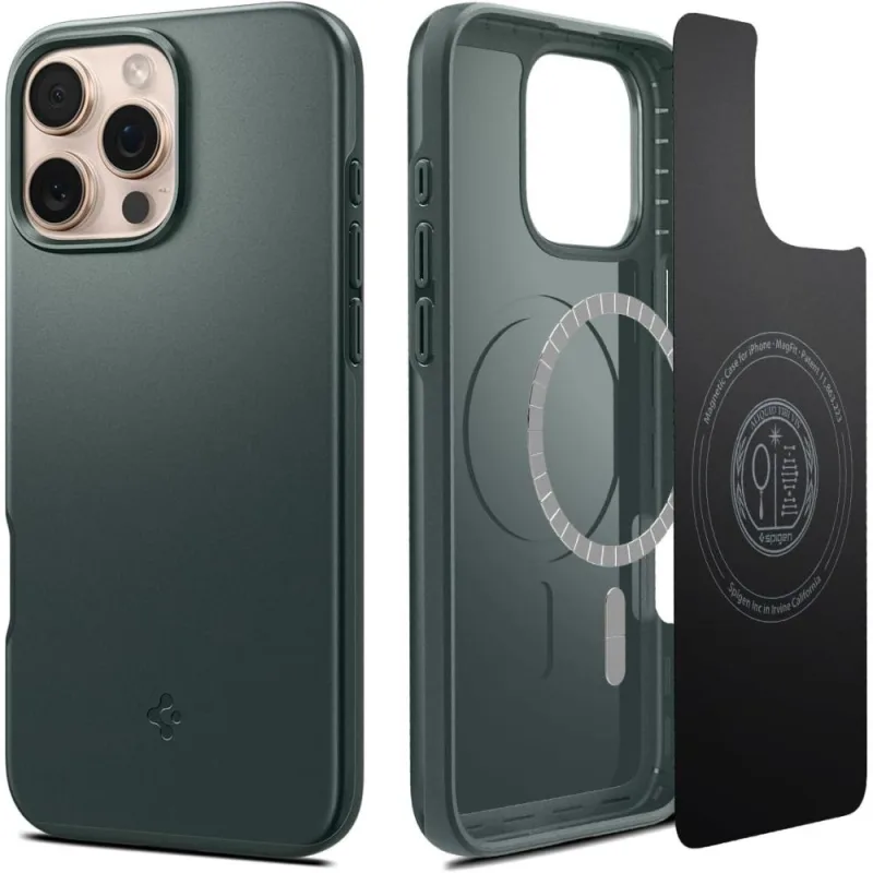 Puzdro Spigen Thin Fit MagSafe pre iPhone 16 Pro Max – zelené